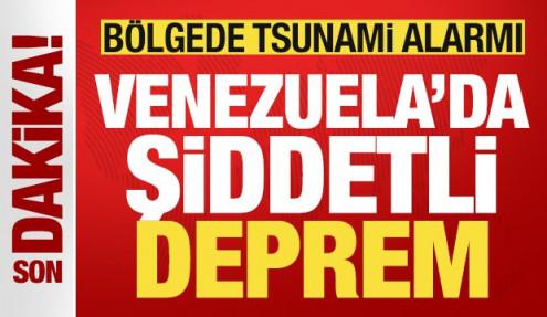 Venezuela'da 7,1 büyüklüğünde şiddetli deprem! Bölgede tsunami alarmı