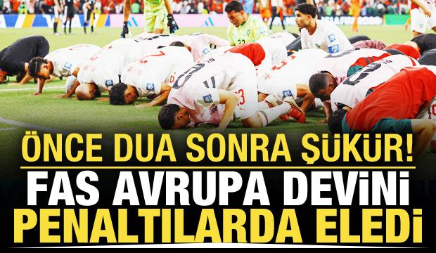 90+1'de devam deyip penaltılarda fişi &ccedil;ektiler! Fas Avrupa devini eledi