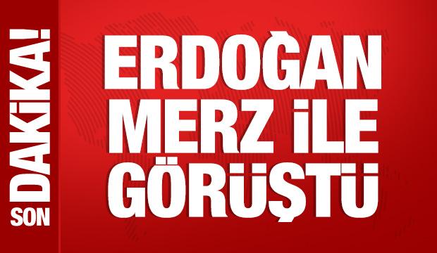 Cumhurbaşkanı Erdoğan, Almanya Şansölyesi Merz ile görüştü