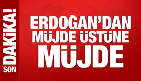 Cumhurbaşkanı Erdoğan'dan çiftçilere müjde üstüne müjde