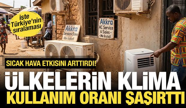 Hava sıcaklıkları arttı! &Uuml;lkelerin klima kullanım oranları şaşırttı