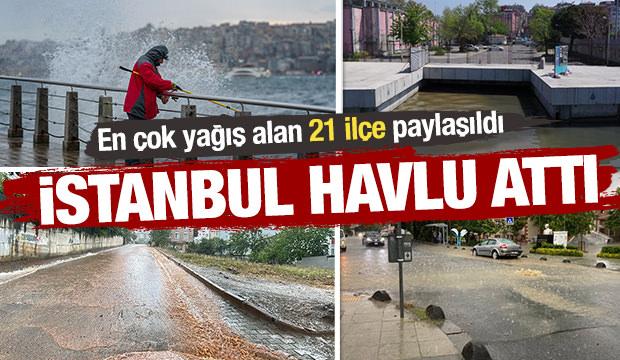 Sağanak sonrası tablo ortaya çıktı: İstanbul'da en çok yağış alan 21 ilçe