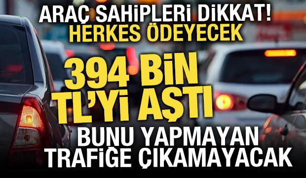 Trafik sigortasına yüzde 4 zam geldi, en yüksek prim 394 bin lirayı aştı