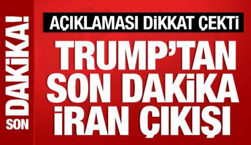 Trump: İran ile çok iyi anlaşıyoruz