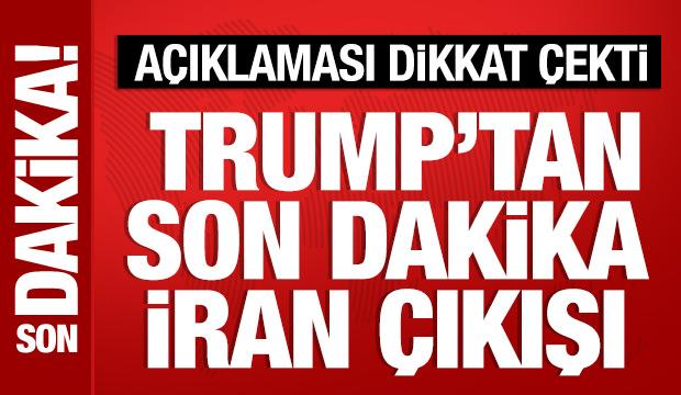 Trump: İran ile çok iyi anlaşıyoruz