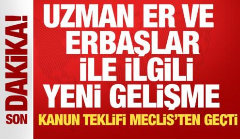 TSK ile ilgili düzenlemeleri de içeren kanun teklifi Meclis'ten geçti