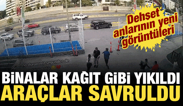 Venezuela'daki facianın yeni görüntüleri: Binalar kağıt gibi çöktü, araçlar savruldu!