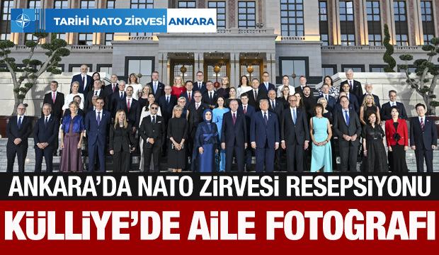 Ankara'da NATO Zirvesi resepsiyonu: Külliye'de aile fotoğrafı