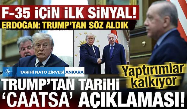 Erdoğan- Trump zirvesi: CAATSA yaptırımları kalkıyor! İki liderden F-35 açıklaması!