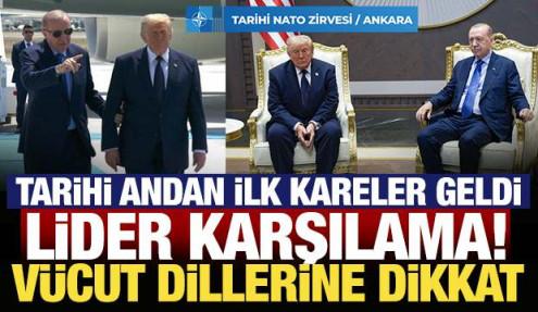 Erdoğan, Trump'ı Ankara'da karşıladı! Samimi anlar kameralara yansıdı