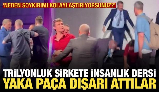 Filistinli aktivisi İsrail&rsquo;e yapay zeka desteği sunan Amazon'u protesto etti