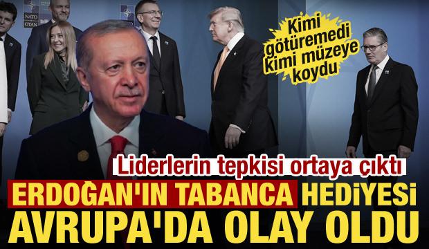 G&uuml;ndem olan hediye! Erdoğan'ın liderlere verdiği tabanca ilk kez g&ouml;r&uuml;nt&uuml;lendi