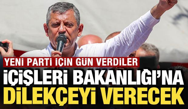 İçişleri Bakanlığı'na dilekçeyi sunacak: Yeni parti için gün verdiler