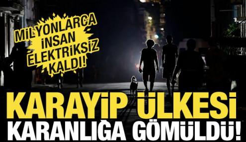 Karayip ülkesi karanlığa gömüldü! Milyonlarca insan elektriksiz kaldı