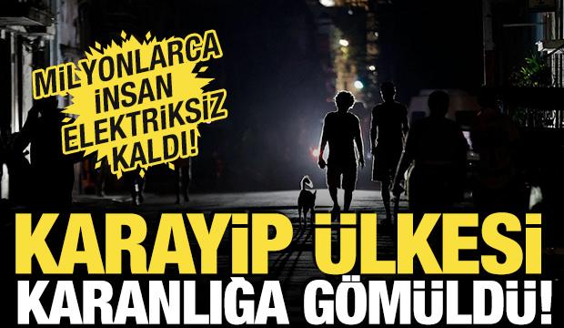 Karayip ülkesi karanlığa gömüldü! Milyonlarca insan elektriksiz kaldı
