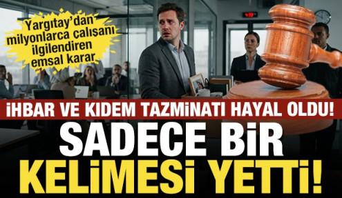 Milyonlarca çalışanı ilgilendiren emsal karar: Tek bir kelime tazminatı yakmaya yetti