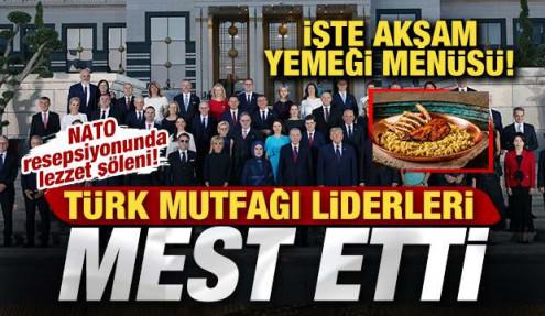 NATO resepsiyonunda lezzet şöleni! Türk mutfağı liderleri mest etti! İşte yemek menüsü