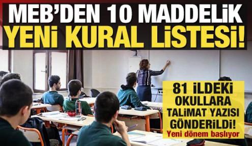 Okullarda yeni dönem: MEB 81 ile yazı gönderdi! 10 maddelik yeni kural listesi