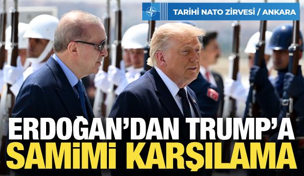 Son dakika... Trump Ankara'ya ulaştı! Erdoğan tarafından resmi t&ouml;renle karşılanıyor