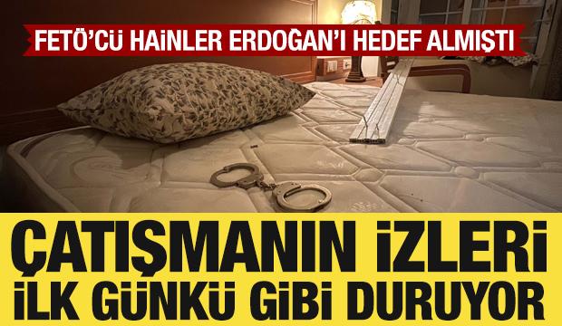 FETÖ'cü hainlerin 15 Temmuz'da saldırdığı otelde çatışmanın izleri ilk günkü gibi