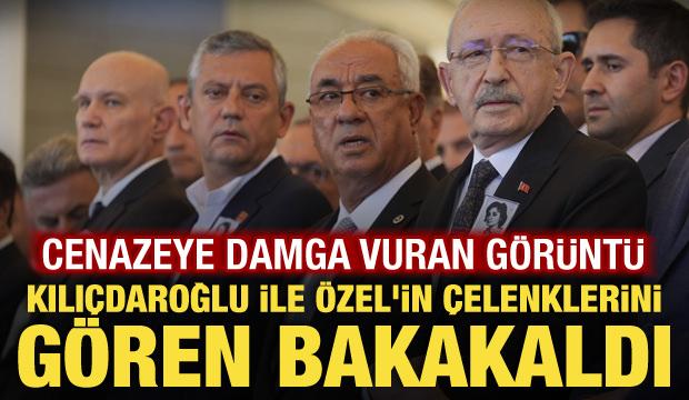 Kılıçdaroğlu ile Özgür Özel'in katıldığı cenazede şok detay! Çelenkler törene damga vurdu
