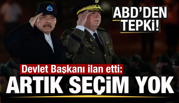 Devlet başkanı duyurdu! Artık seçim yapılmayacak! ABD'den tepki
