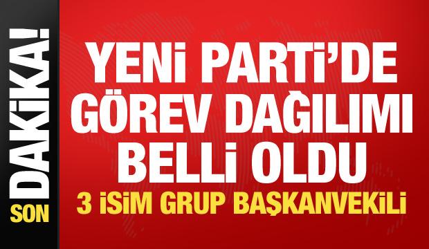 Yeni Parti'de görev dağılımı belli oldu