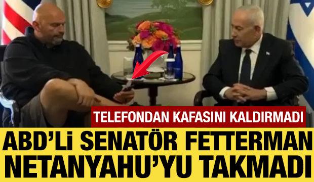 ABD'li senat&ouml;r John Fetterman g&ouml;r&uuml;şmede Netanyahu'nun y&uuml;z&uuml;ne bile bakmadı