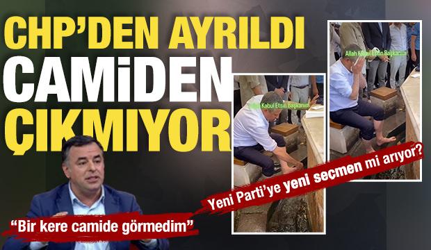 CHP'den ayrıldıktan sonra camiden çıkmayan Özel'in abdesti tartışma konusu oldu