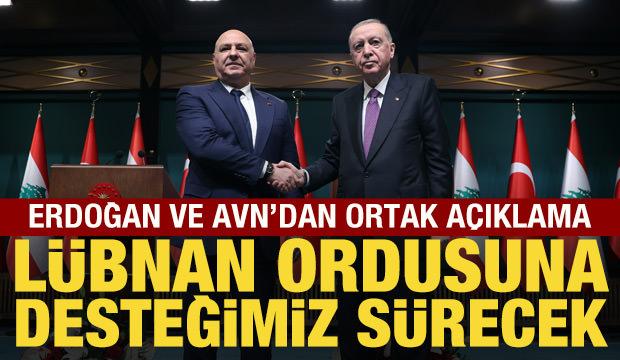 Cumhurbaşkanı Erdoğan: L&uuml;bnan Silahlı Kuvvetlerine desteğimiz s&uuml;recek