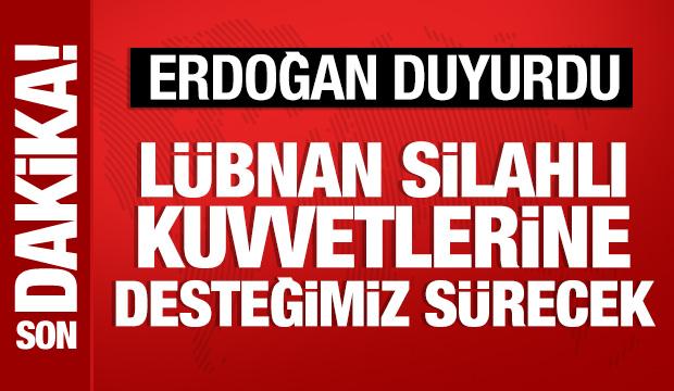 Cumhurbaşkanı Erdoğan, Lübnanlı mevkidaşı ile ortak açıklama yapıyor