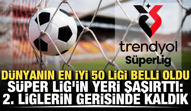 D&uuml;nyanın en iyi 50 ligi! S&uuml;per Lig'in yeri şaşırttı: 2. liglerin gerisinde kaldık