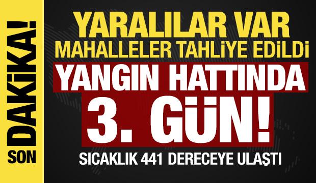 Orman yangınlarında 3. g&uuml;n! Mahalleler tahliye edildi, yaralılar var!