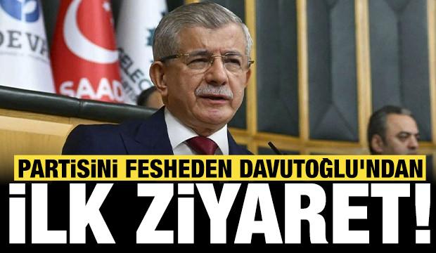 Partisini fesheden Davutoğlu'ndan ilk ziyaret!