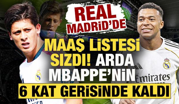 Real Madrid'de maaş listesi sızdı! Arda Güler, Mbappe'nin 6 kat gerisinde kaldı