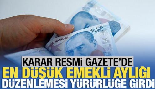 Resmi Gazete'de yayımlandı: En düşük emekli aylığı 23 bin 552 lira oldu