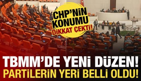 TBMM'de oturma düzeni değişti: Partilerin yeni yerleri belli oldu!