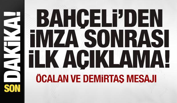 Bahçeli'den son dakika Demirtaş ve Öcalan açıklaması