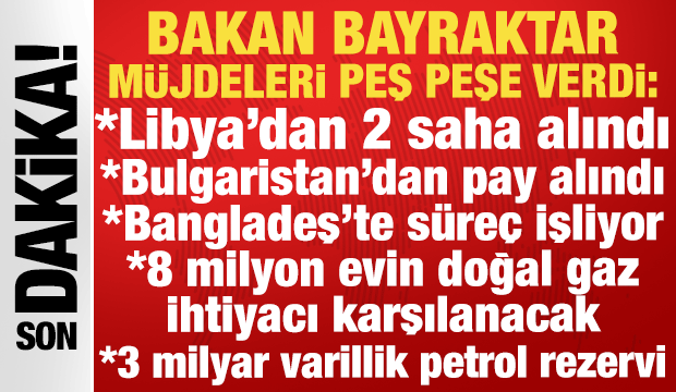 Bakan Bayraktar müjdeleri peş peşe verdi: '3 milyar varillik petrol rezervi'