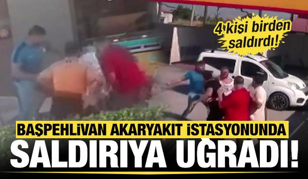 Başpehlivan Serhat Elvan akaryakıt istasyonunda darbedildi