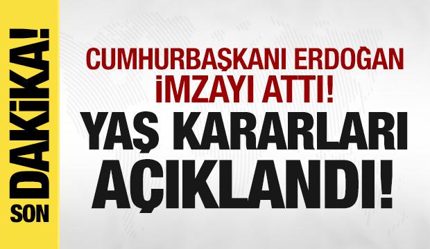 Son dakika: YAŞ kararları açıklandı!
