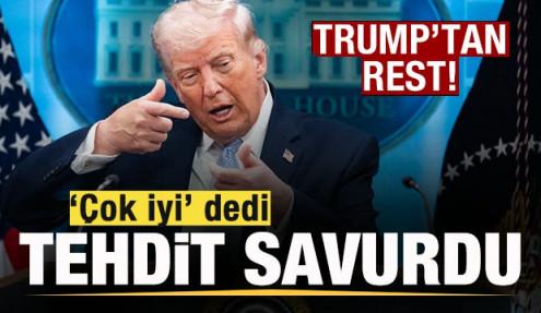 Trump'tan son dakika İran açıklaması! 'Çok iyi' dedi tehdit savurdu