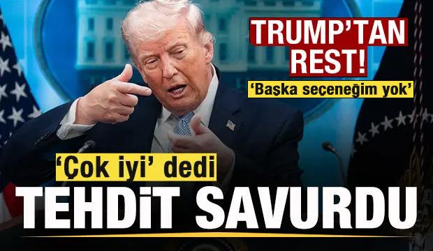Trump'tan son dakika İran a&ccedil;ıklaması! '&Ccedil;ok iyi' dedi tehdit savurdu