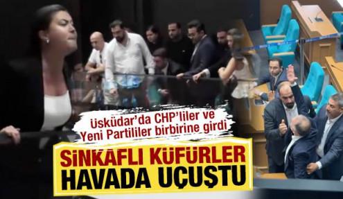 Üsküdar’da CHP'liler ve Yeni Partililer birbirine girdi: ‘Alayınızı…’
