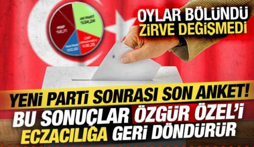 Yeni Parti sonrası son anket : Oylar bölündü, zirve değişmedi