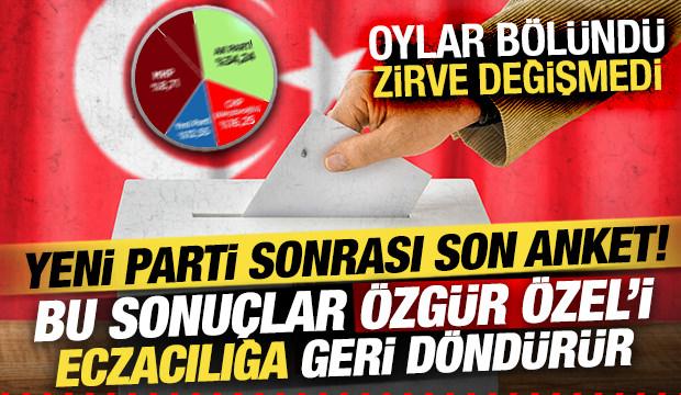 Yeni Parti sonrası son anket : Oylar bölündü, zirve değişmedi