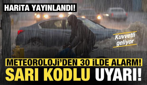 30 ilde sağanak yağış alarmı! Sarı kodlu uyarı geldi: Bugün hava durumu nasıl?