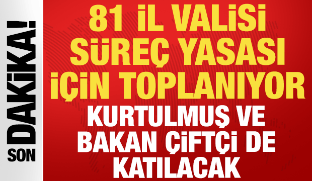 81 ilin valisi süreç yasasına ilişkin bir araya geliyor: Kurtulmuş ve Çiftçi de katılacak