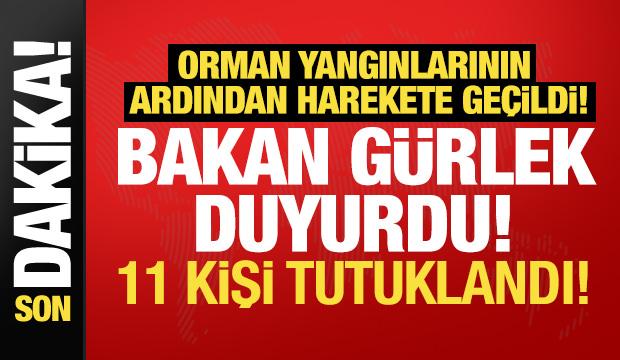 Bakan Gürlek'ten orman yangınlarına ilişkin açıklama: 11 kişi tutuklandı!