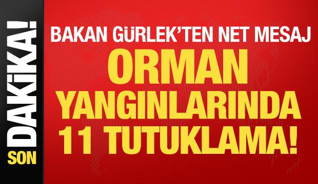 Bakan Gürlek'ten orman yangınlarına ilişkin açıklama: 11 kişi tutuklandı!